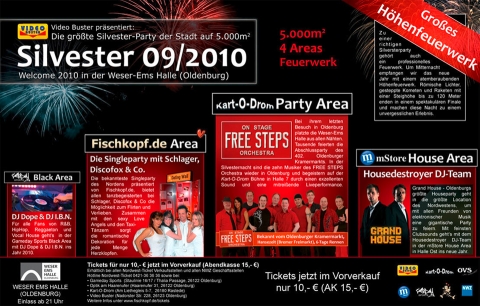 Silvester-Party 09/10  Weser-Ems-Halle